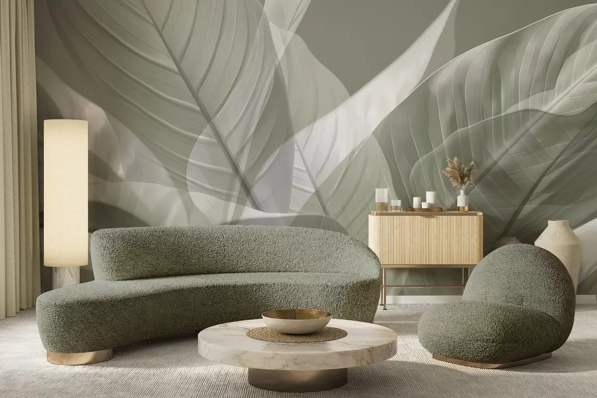 Murale Grandes feuilles w04901