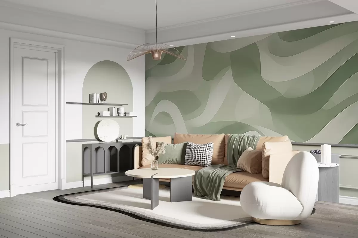 Murale Vagues abstraites w04888