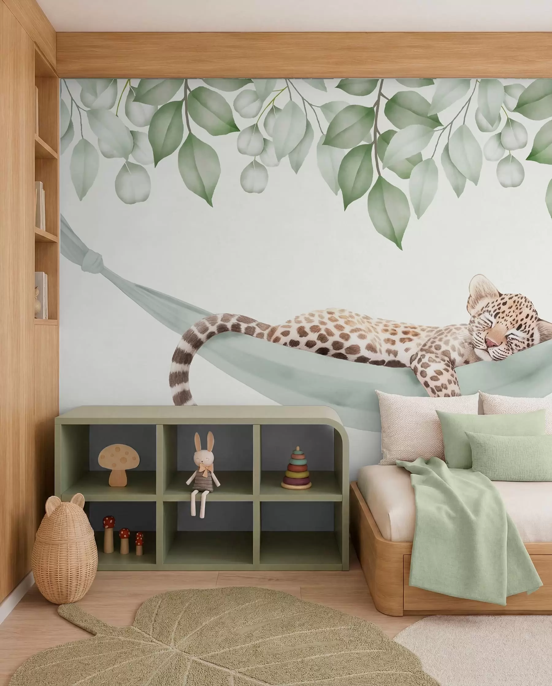 Murale Sieste du léopard w04881