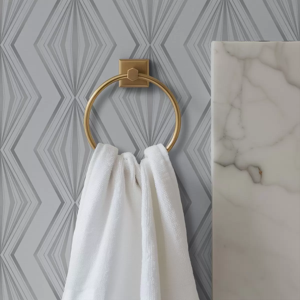 Baggrund Stribede diamantformer i en kølig gråblå palet a00925v3