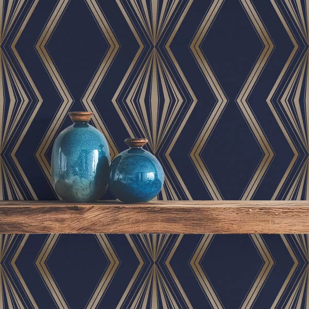 Baggrund Mørkeblå baggrund med geometriske romber og zigzagmønster a00974v2