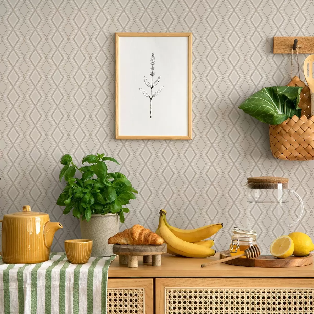 Baggrund Lys beige baggrund med et flerlags diamantgitter a00975v2