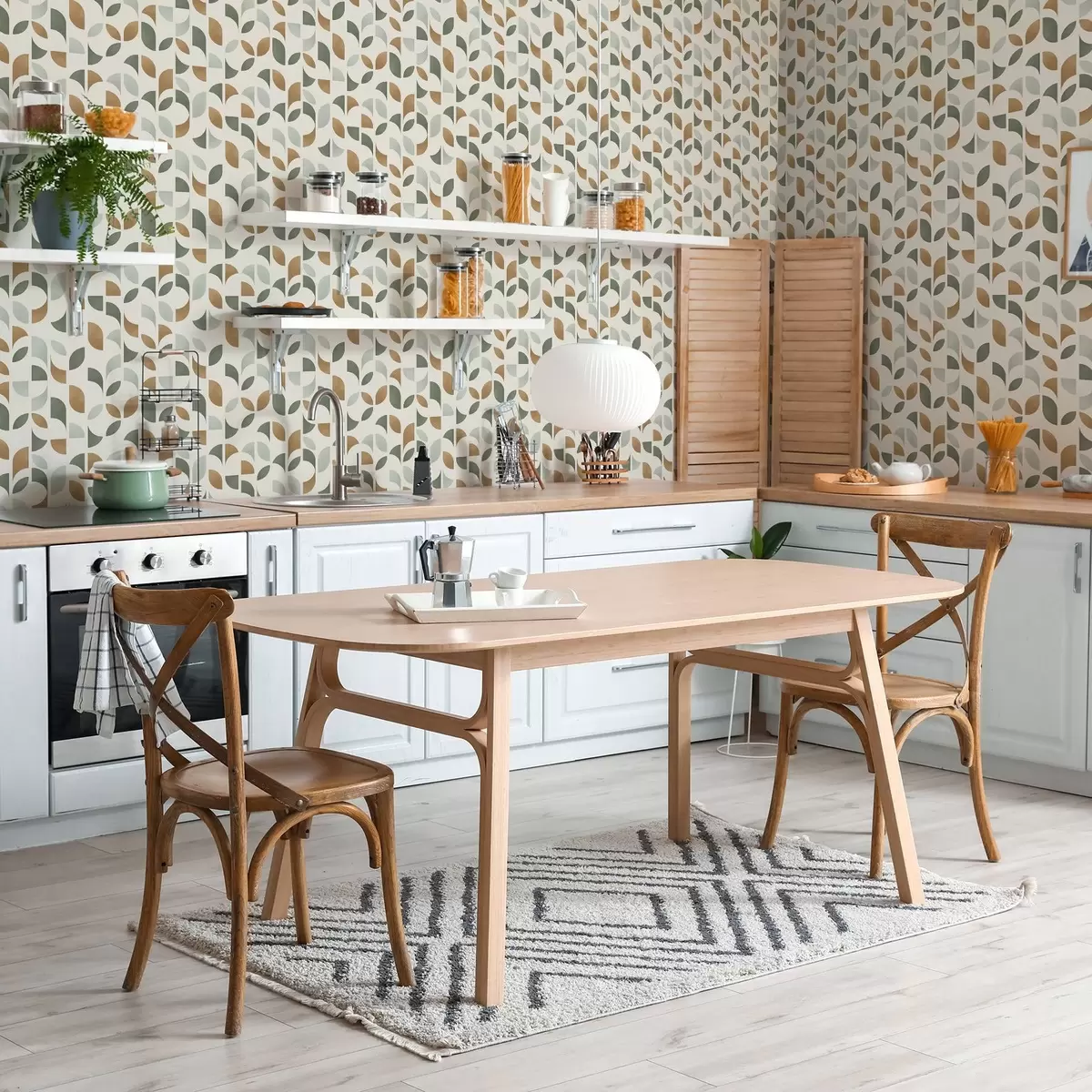 Baggrund Lodrette søjler af halvcirkler og blade, grøn terrakotta a00986