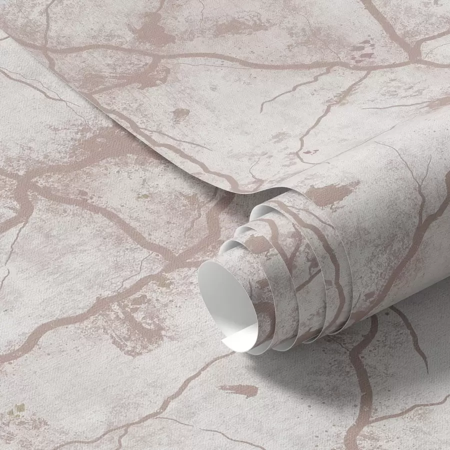 fototapeter Let beton med et mønster af lyserøde revner og pletter a00987