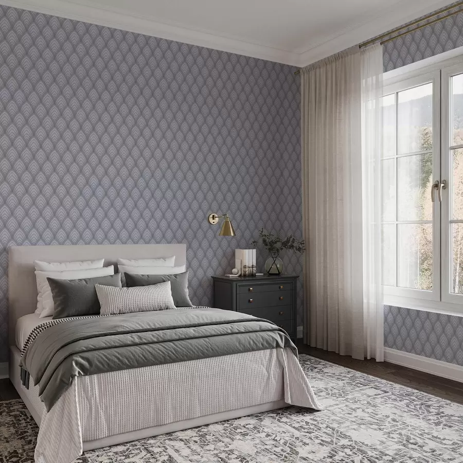 fototapeter Volumetriske gråskala-lignende buer med en blød gradient a00989