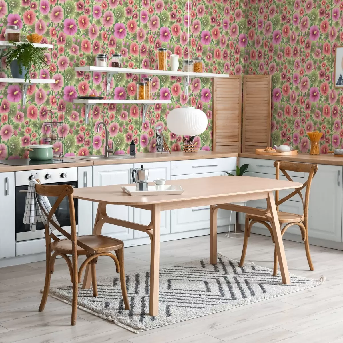 Baggrund Store hibiscusblomster og blade på en mørkegrøn baggrund a00993