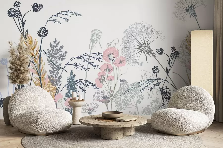 fototapeter Vilde blomster w04943v2