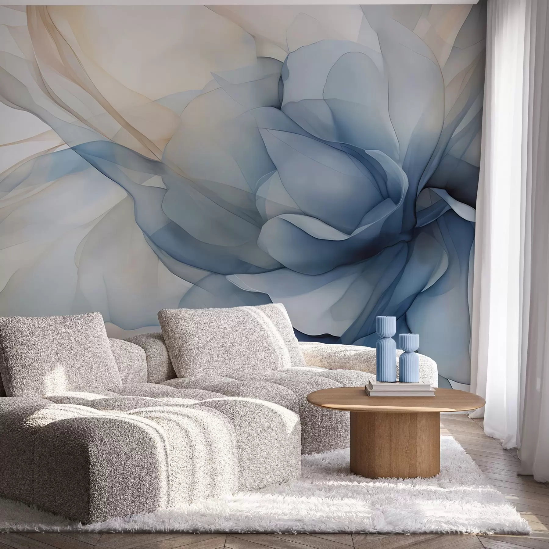 Fototapete Zarter Blumenschleier w04944