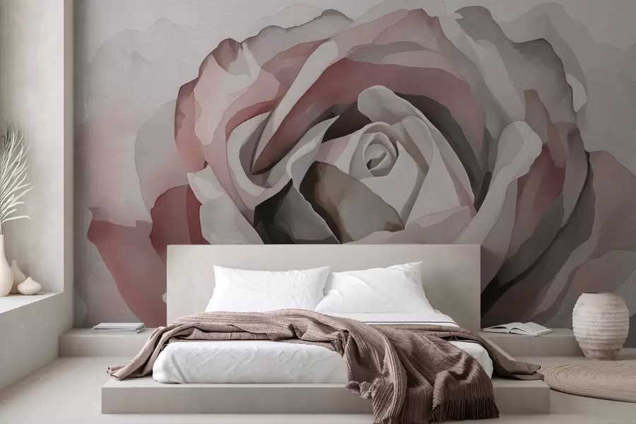 Murale Rose à l'aquarelle w04948v1