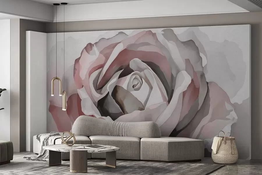 Fototapete Aquarellrose w04948v1