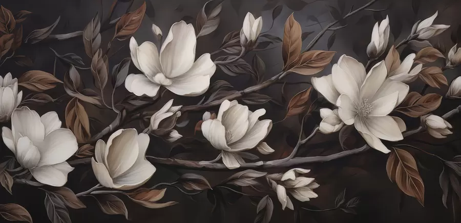 Murale Élégant rameau d'arbre w04950