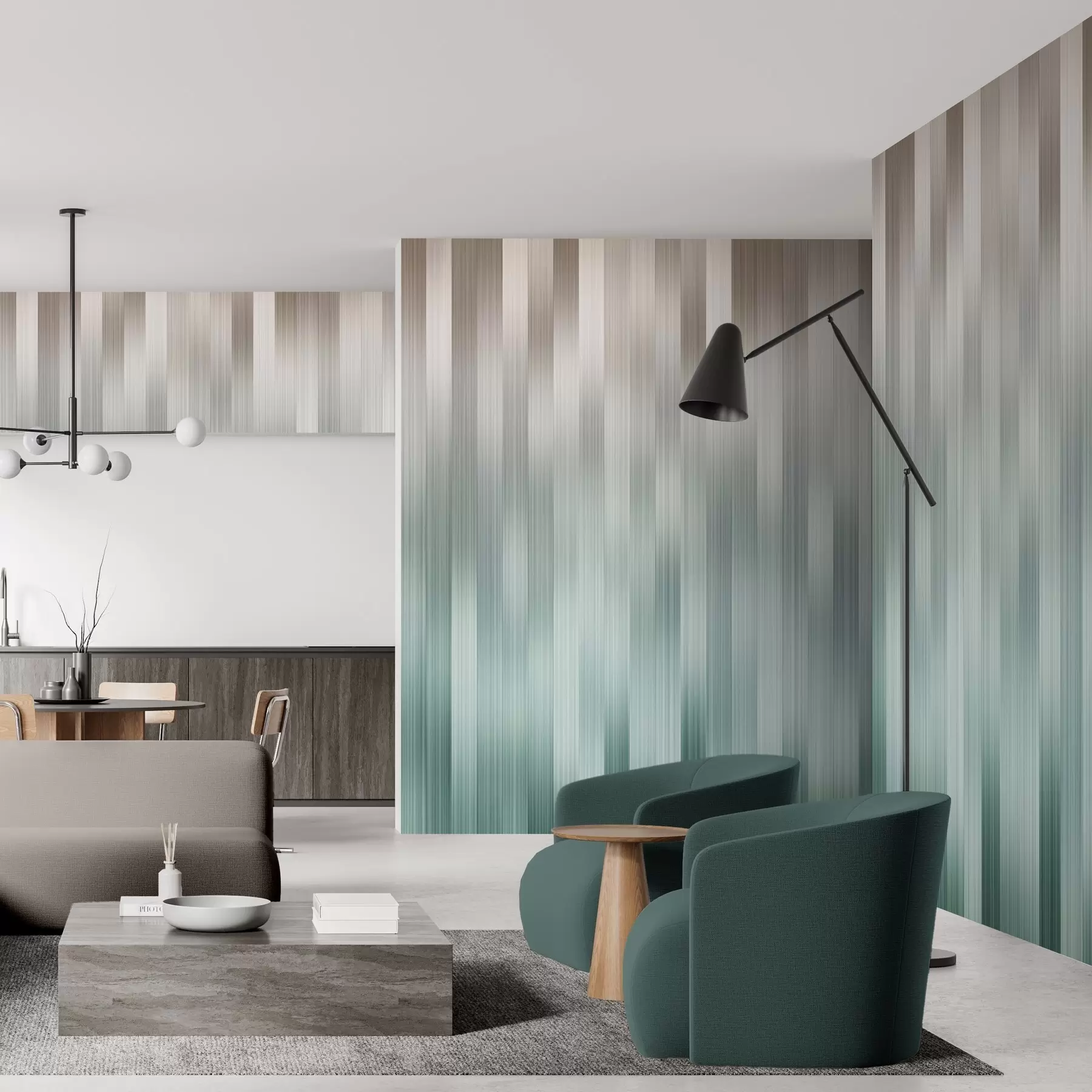 Murale Harmonie des lignes verticales w04952