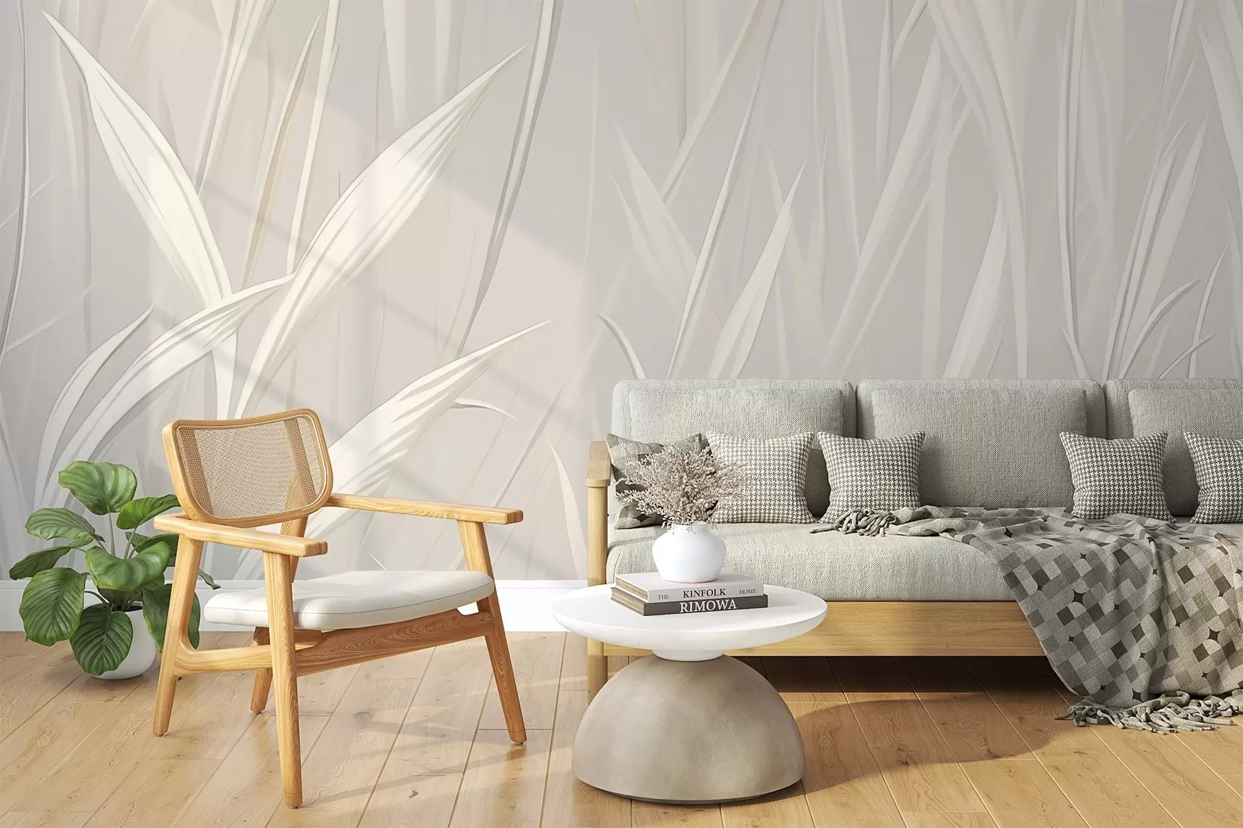 fototapeter Abstrakt græs w04915