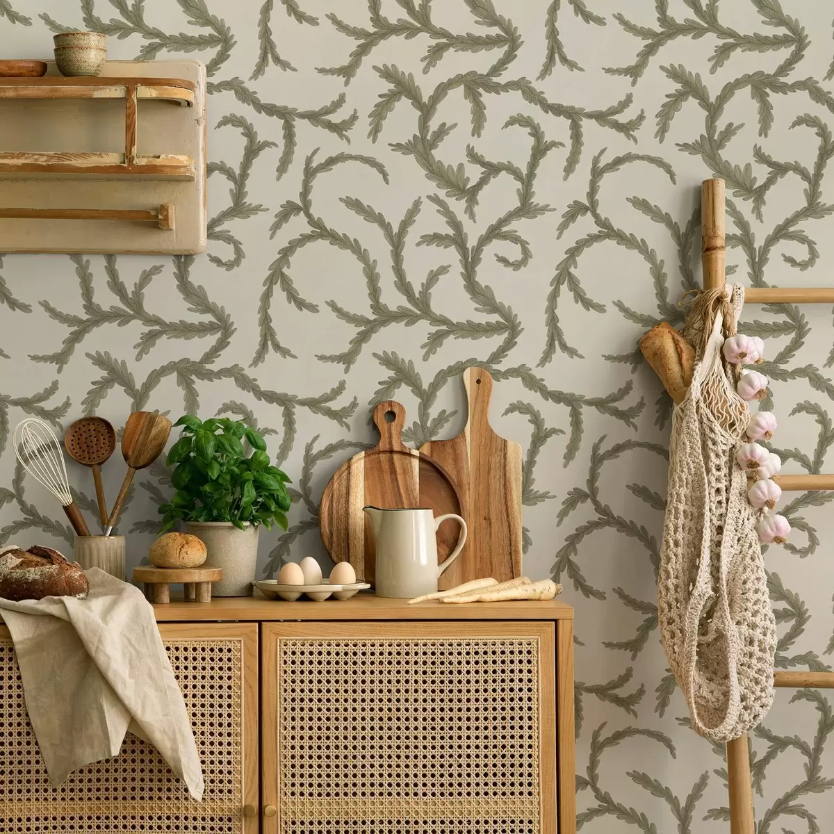 Baggrund Bløde grønne nåletræskrøller på en lys baggrund a00938