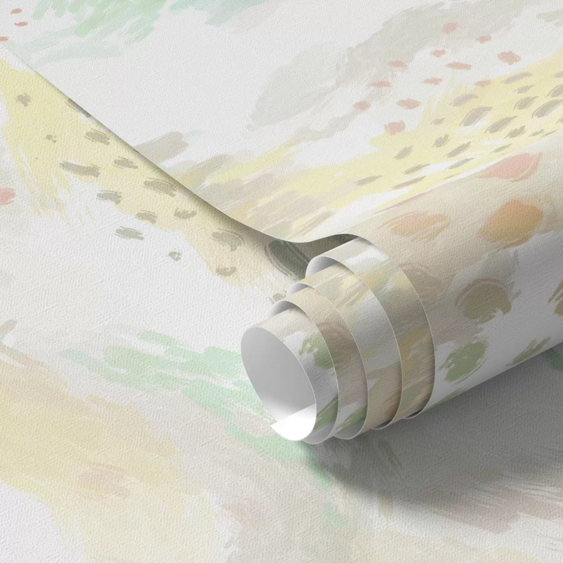 fototapeter Lette pastelfarvede penselstrøg på en næsten hvid baggrund a00999