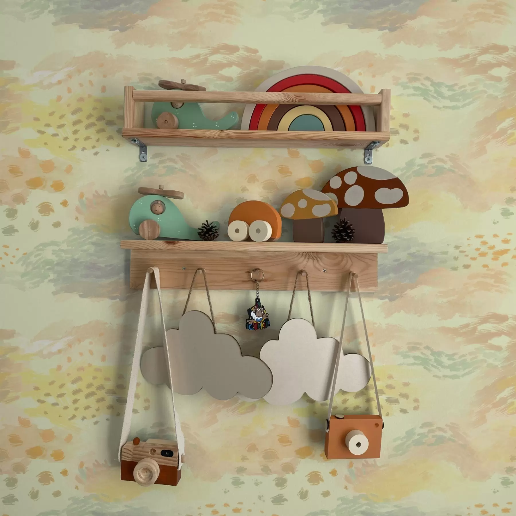 fototapeter Pastelstrøg i en varm, cremet gul palet a00999v1