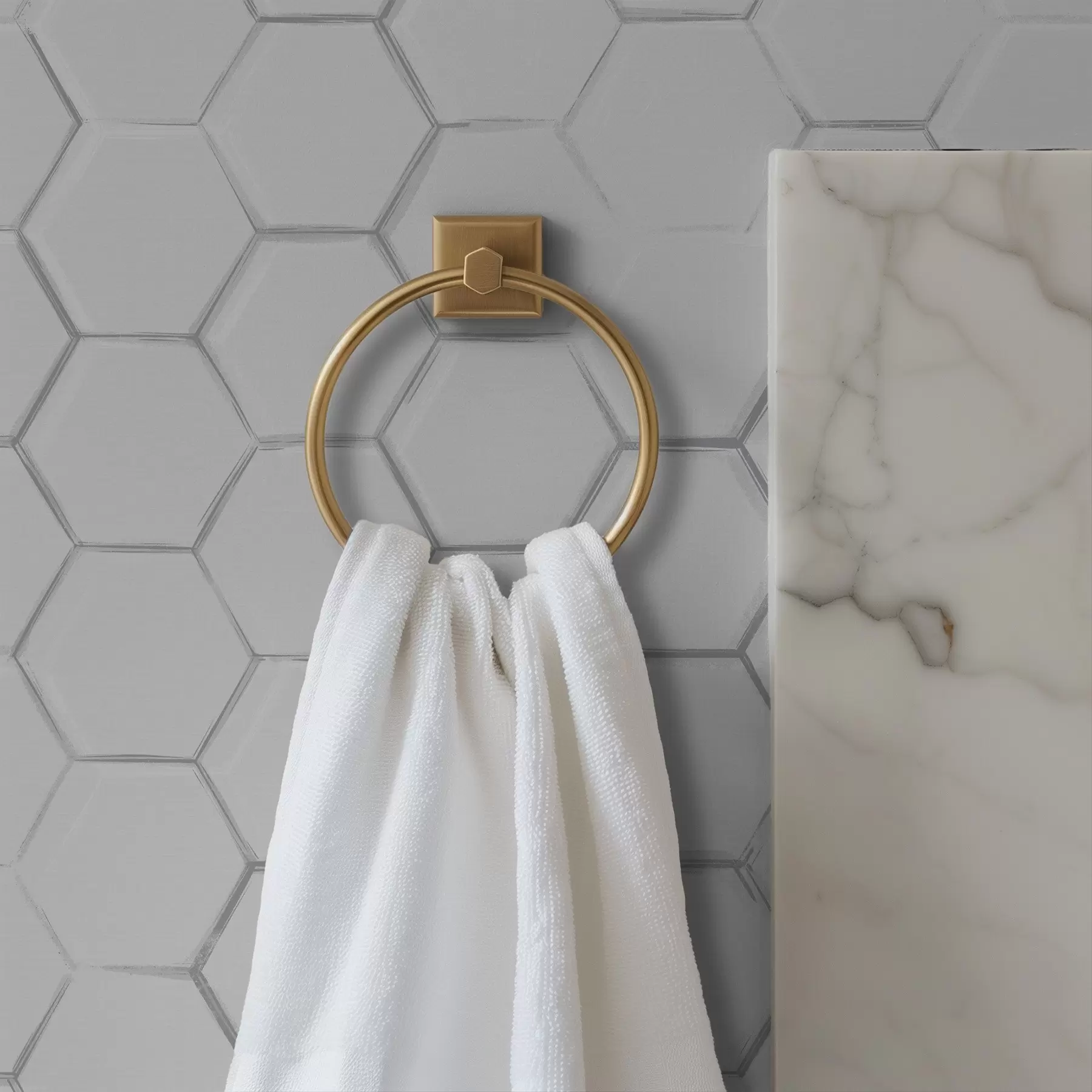 Fototapete Weiße dreidimensionale Sechsecke auf glattem Hintergrund a01059