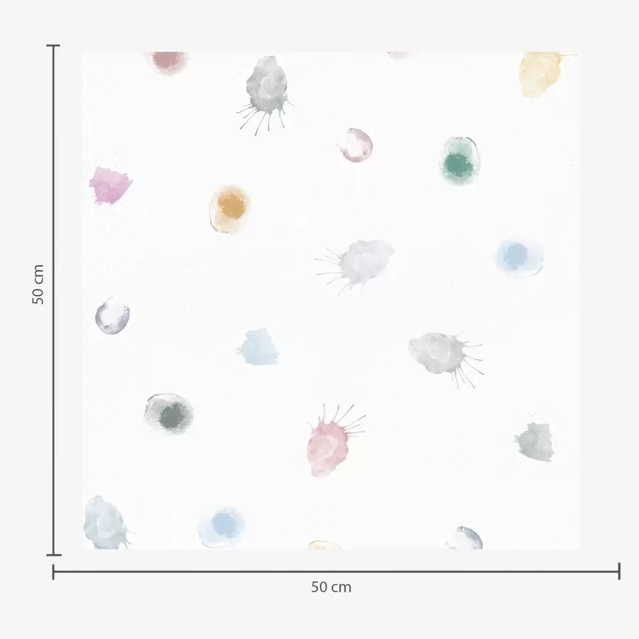 Murale Grandes taches colorées à l'aquarelle sur papier blanc a01062