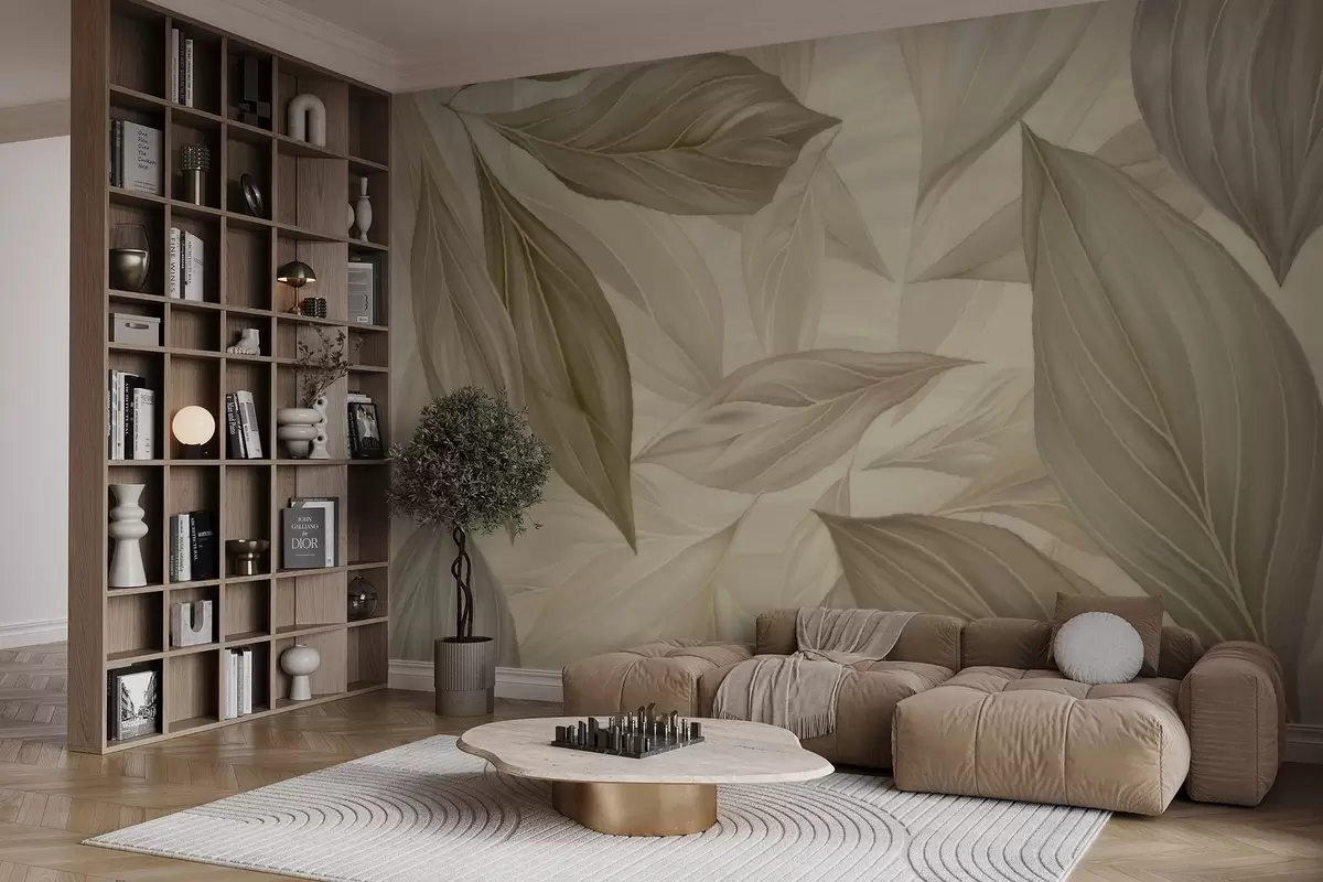 Murale Feuilles abstraites délicates w04969