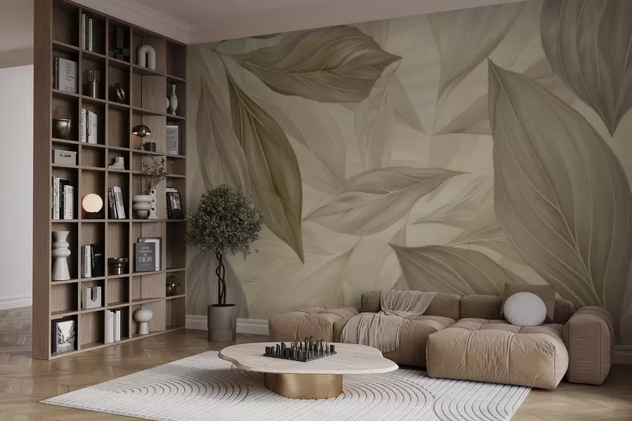 fototapeter Abstrakte, delikate blade w04969