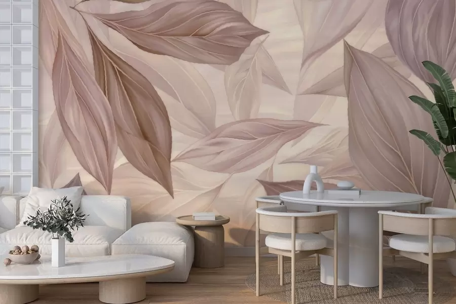 fototapeter Abstrakte, delikate blade w04969v1