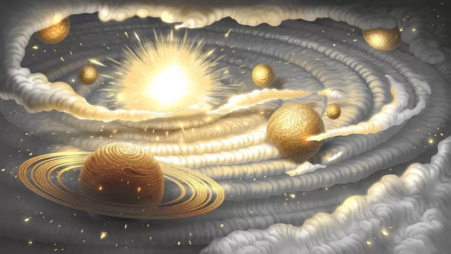 Fototapete Kosmischer Tanz der Himmelskörper w01967