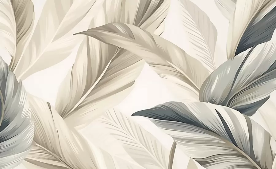 Murale Feuilles de bananier w04988