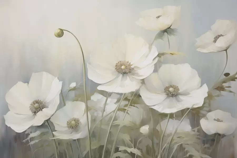 fototapeter Imitation af maleri af valmuer w05025