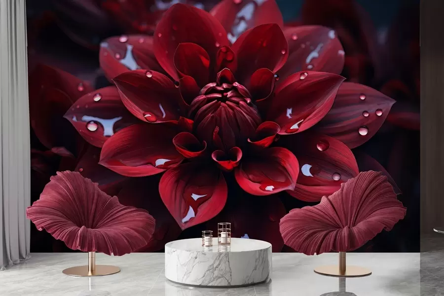 Murale Chrysanthème juteux w05057