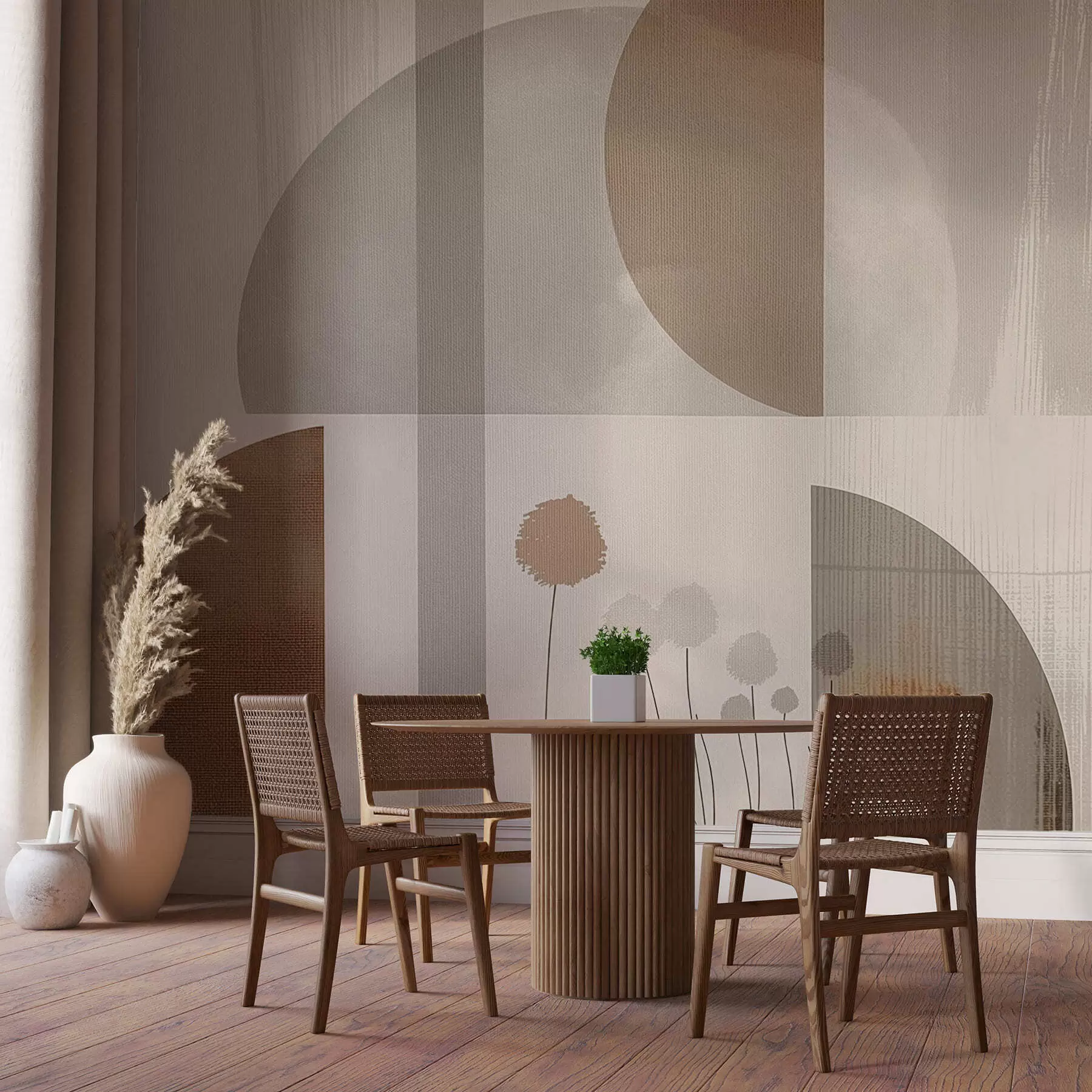 Murale Fleurs et texture w09627