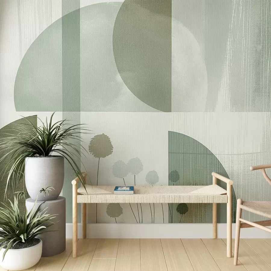 Murale Fleurs et texture w09627v2