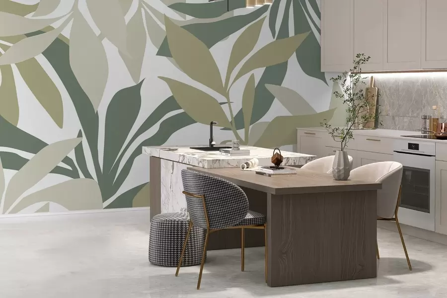 fototapeter Abstrakt løv w05136v1