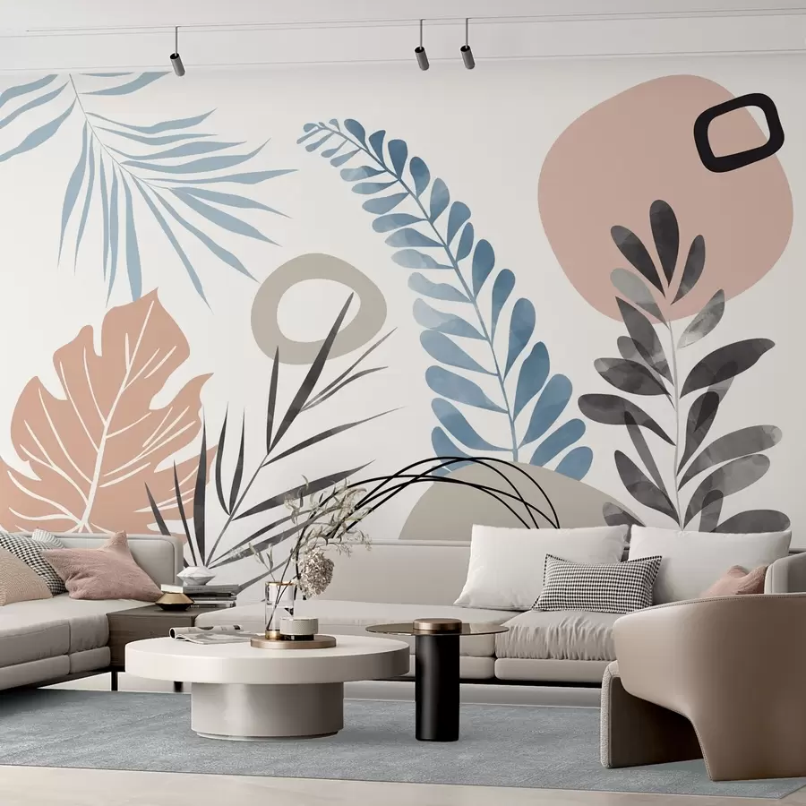 fototapeter Abstraktion med vegetation w05137v1