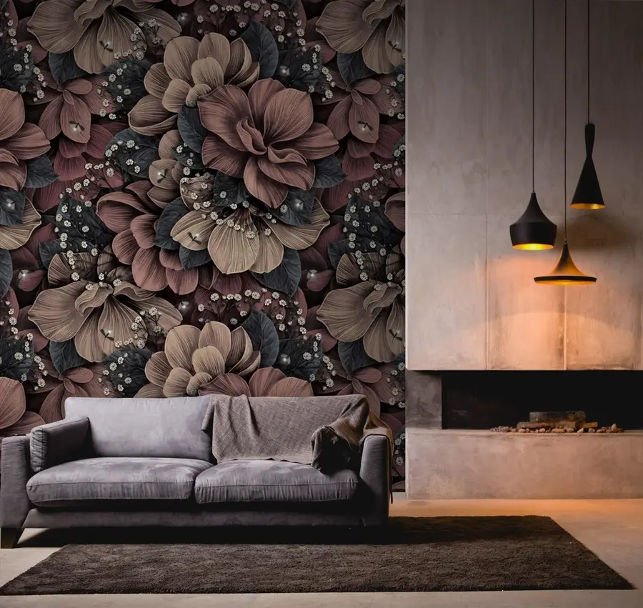 Fototapete Zarte Burgunderblüten u71511