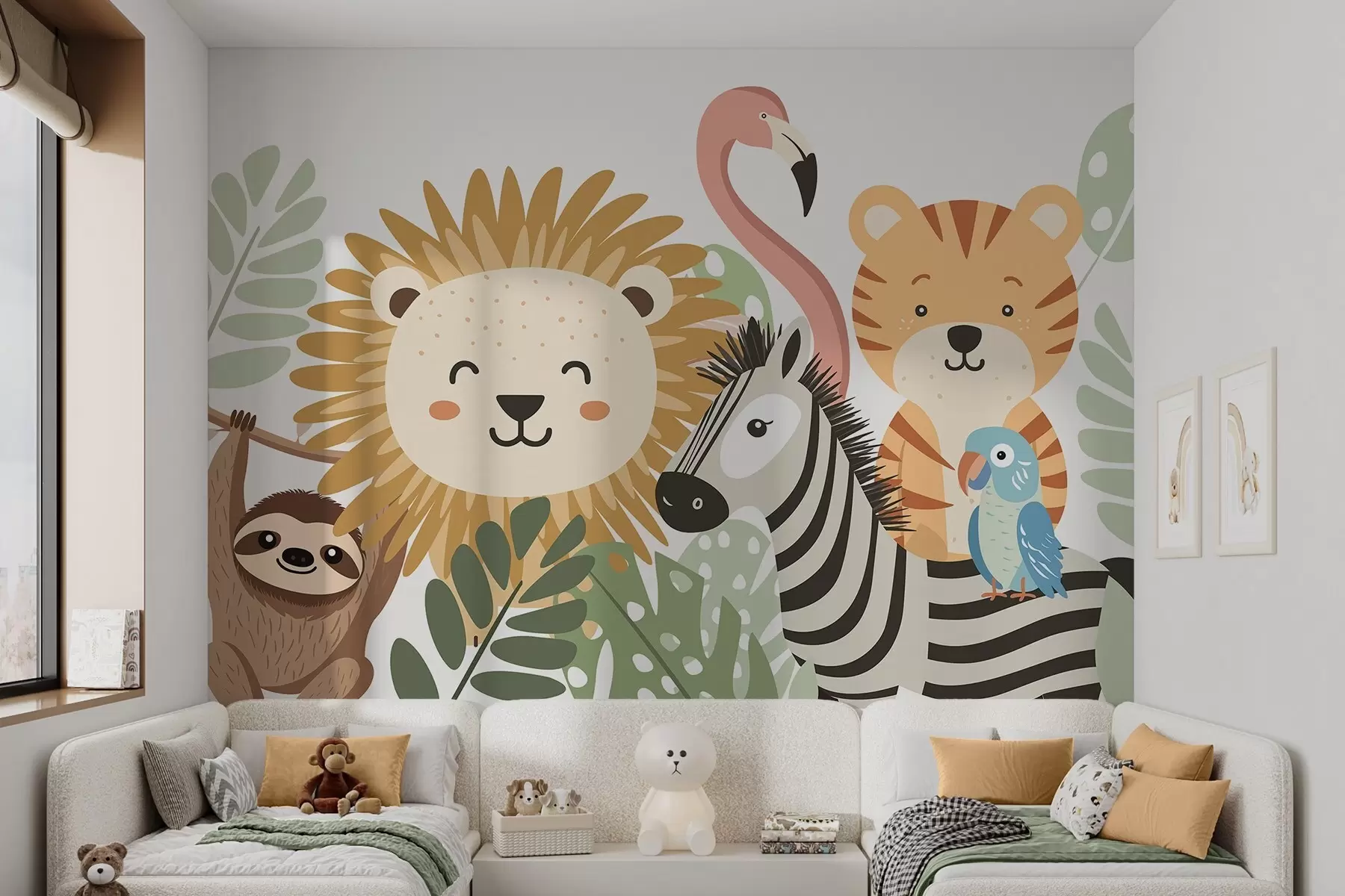 Murale Animaux tropicaux mignons w05164