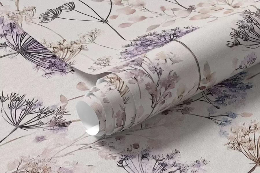 fototapeter Pastelfarvede vilde blomster a00967