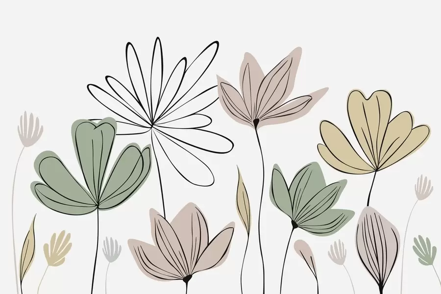 Fototapete Abstrakte Blumen w05191