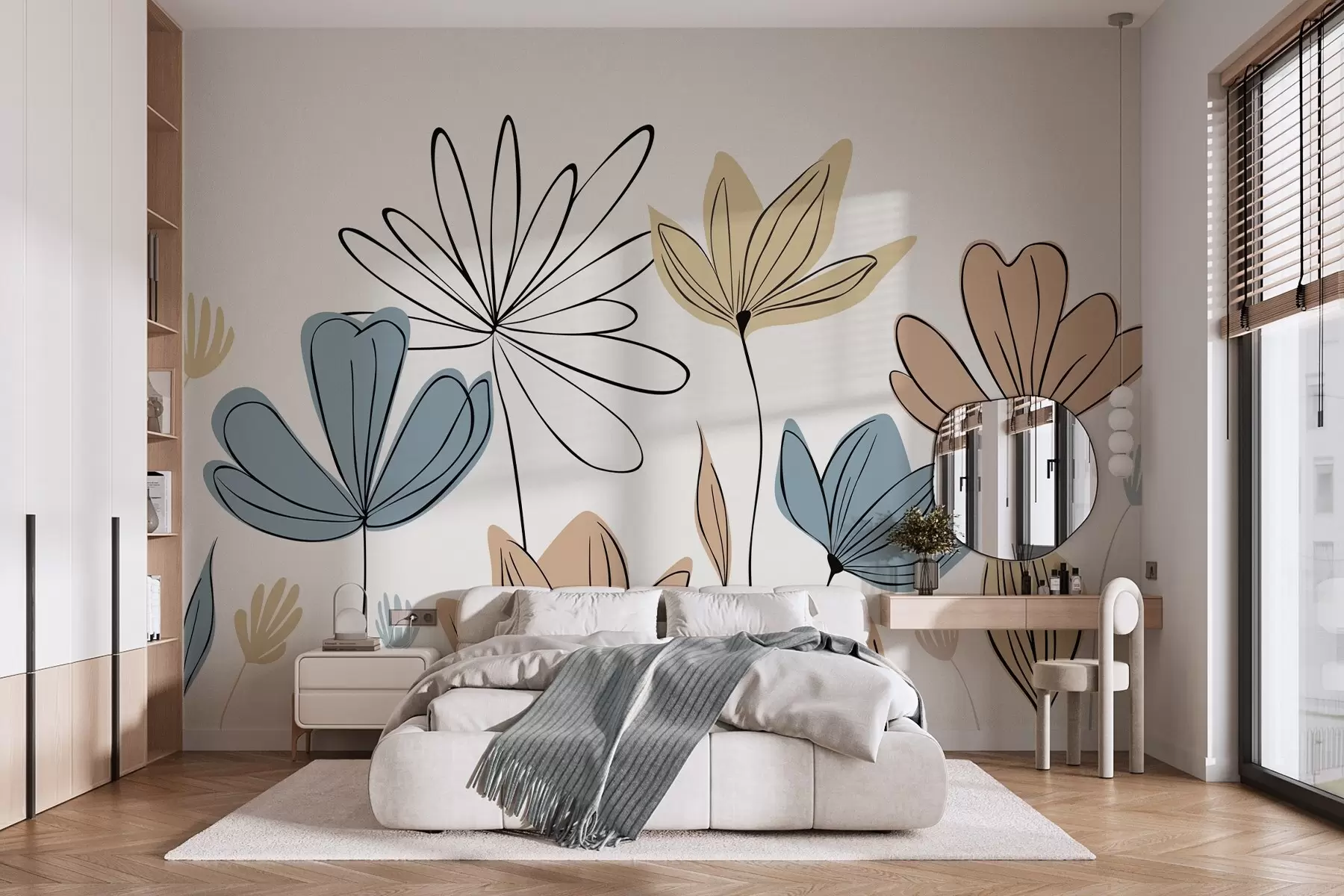 fototapeter Abstrakte blomster w05191v1