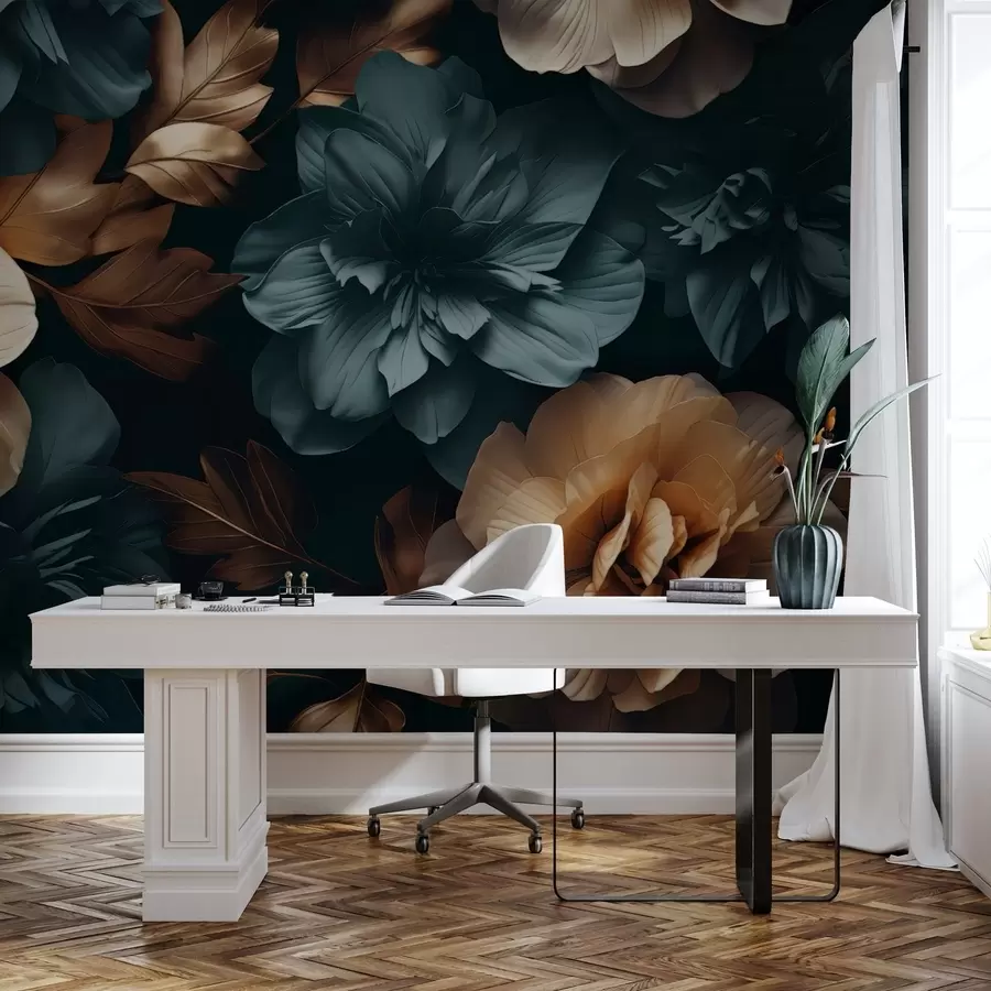 fototapeter Mørk blomstrende have w05007