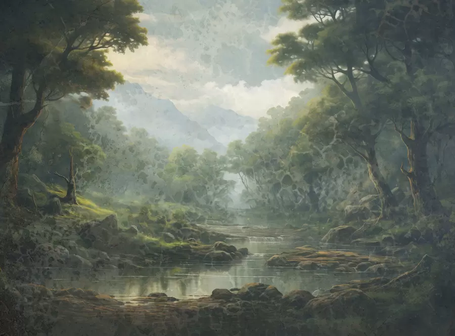 fototapeter Skovens stilhed w05171