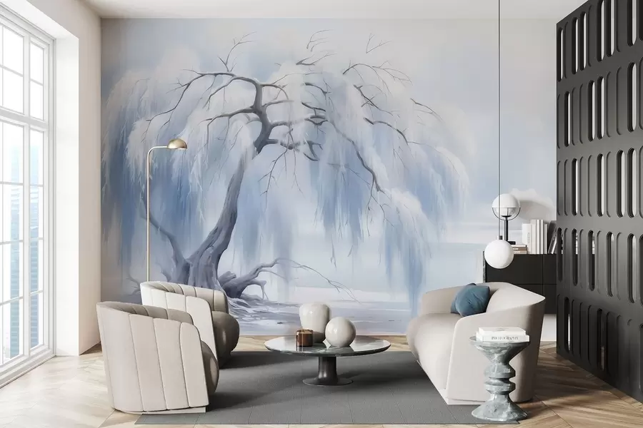 fototapeter Frodigt malet træ w05179