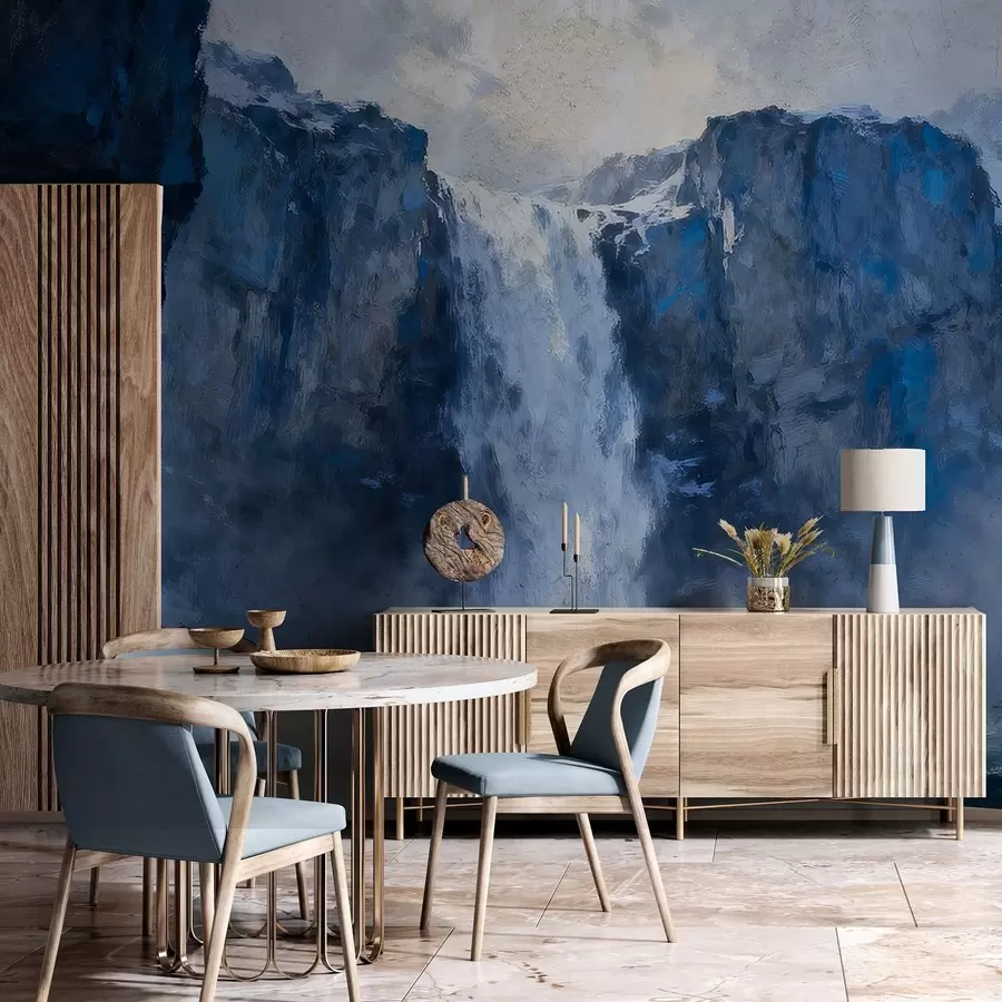 Fototapete Wasserfall im Grunge-Stil w05177