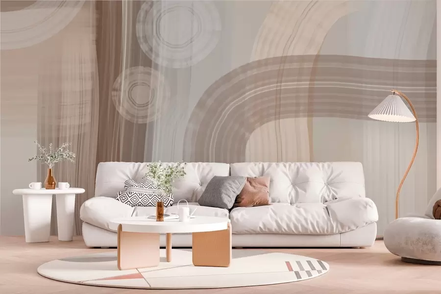 Fototapete moderne Abstraktion mit breiten Pinselstrichen w04876