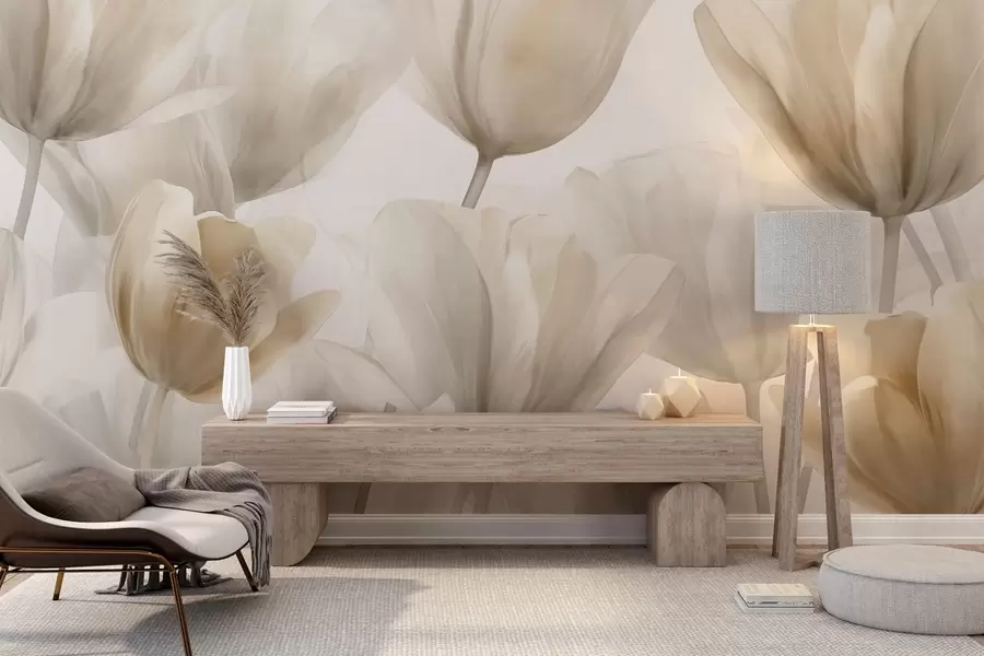 fototapeter Delikate tulipaner w09699