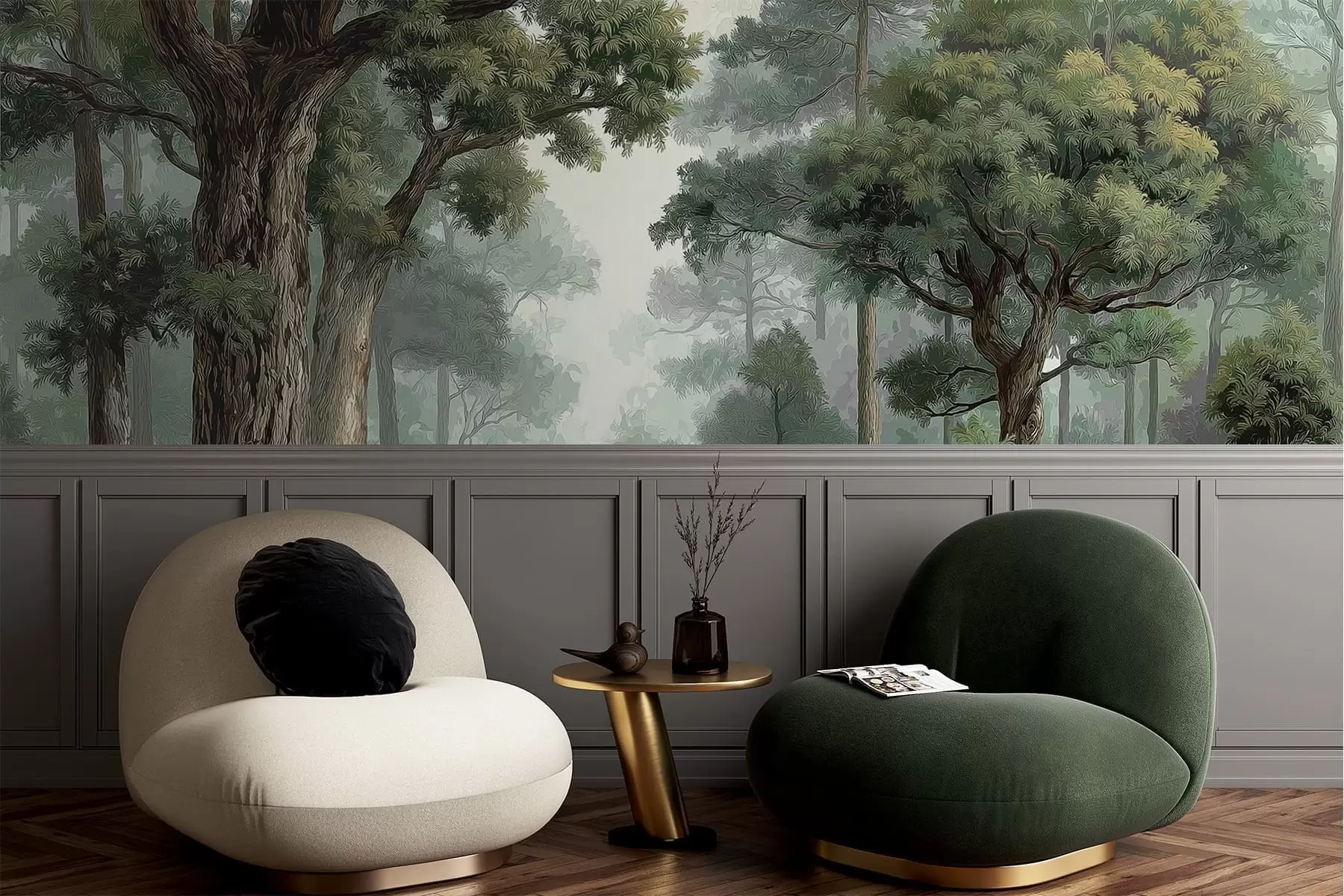 Murale Forêt de feuillus w05196