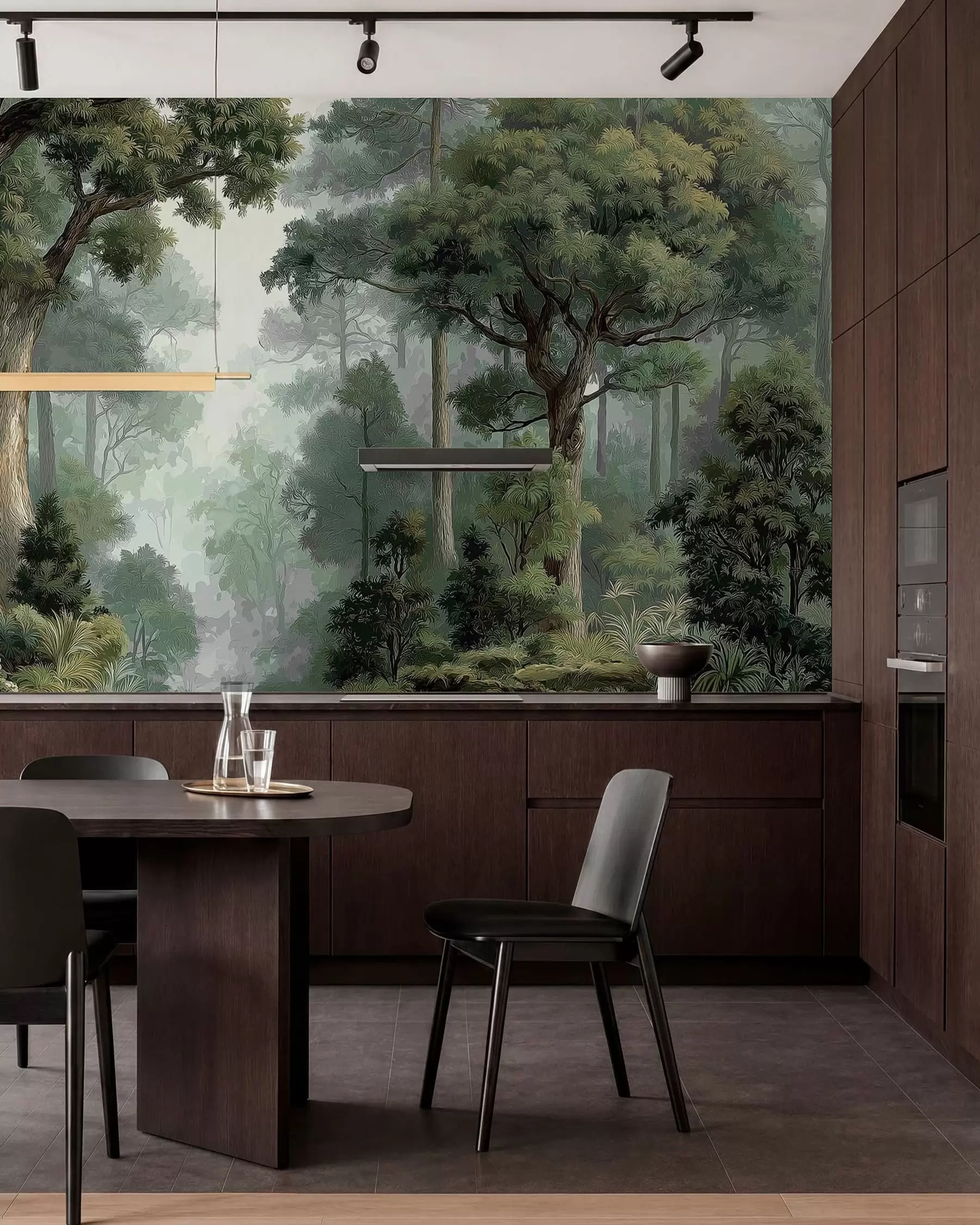 Murale Forêt de feuillus w05196