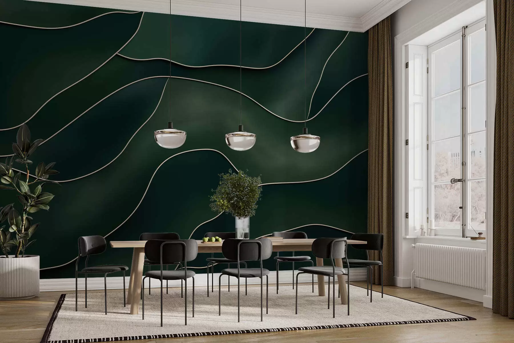 fototapeter Abstrakte linjer w05218