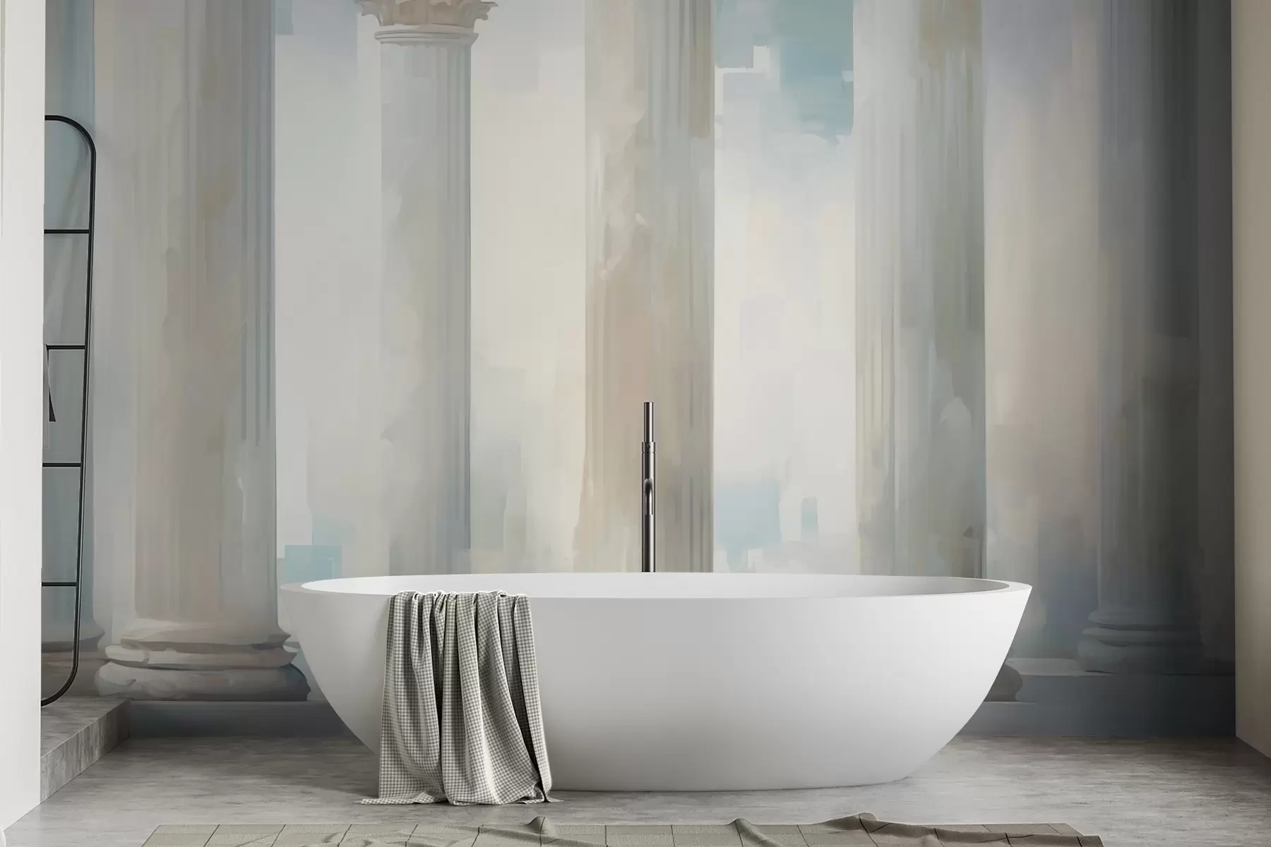 fototapeter Søjler efterligner maleri w05228