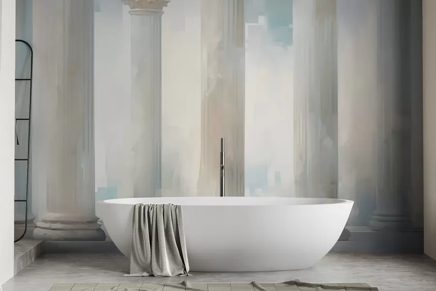 fototapeter Søjler efterligner maleri w05228