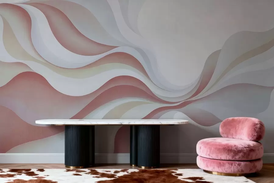 Fototapete Geschmeidige, elegante Wellen w05245